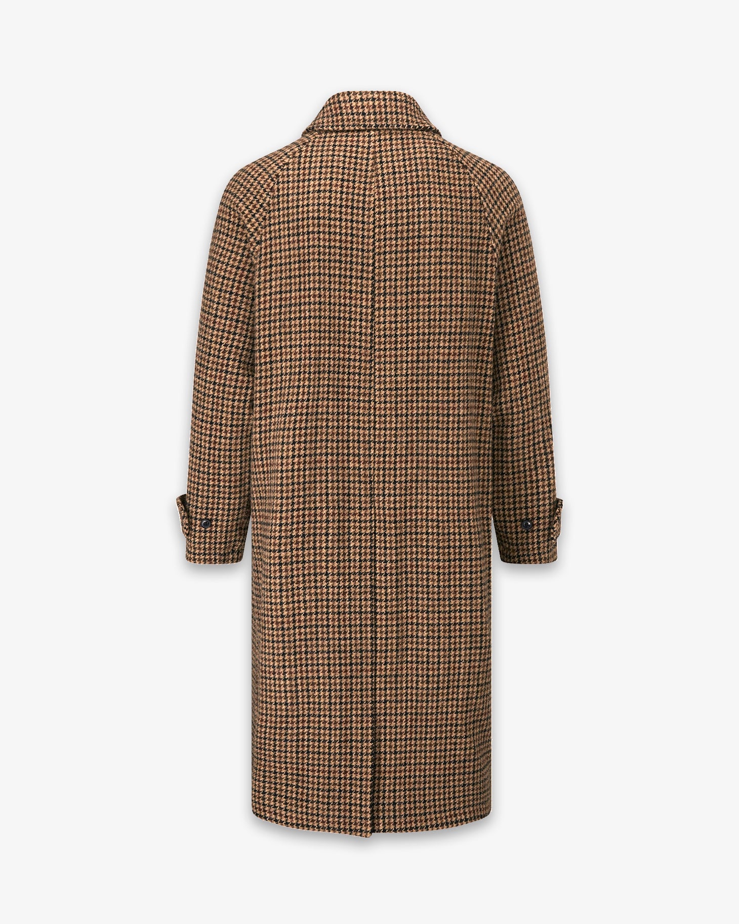 Men's Hynes Harris Tweed® Overcoat Brown Houndstooth | Gloverall