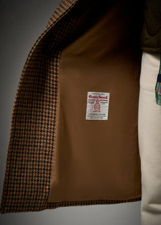 Men's Hynes Harris Tweed® Overcoat Brown Houndstooth