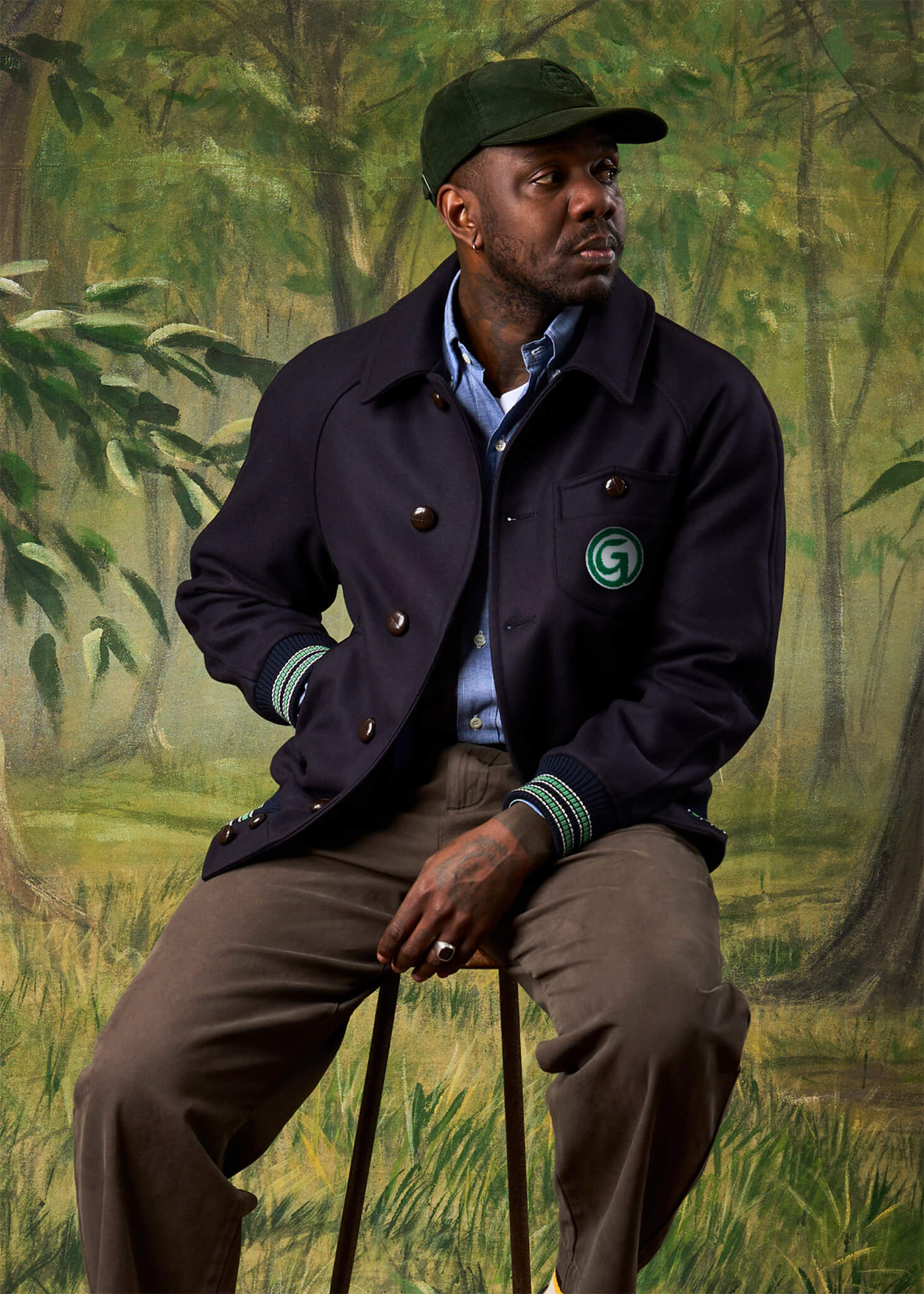 Men's Thompson Varsity Jacket Navy Gloverall – Gloverall