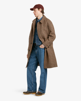 Men's Hynes Harris Tweed® Overcoat Brown Houndstooth by Gloverall