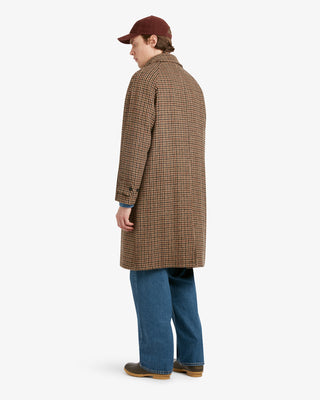 Men's Hynes Harris Tweed® Overcoat Brown Houndstooth by Gloverall