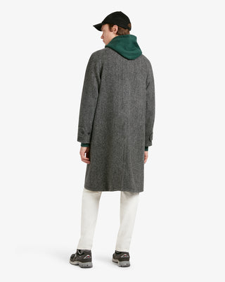 Men's Hynes Harris Tweed® Overcoat Charcoal Herringbone by Gloverall