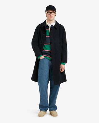 Men's Hynes Wool Overcoat in Navy by Gloverall
