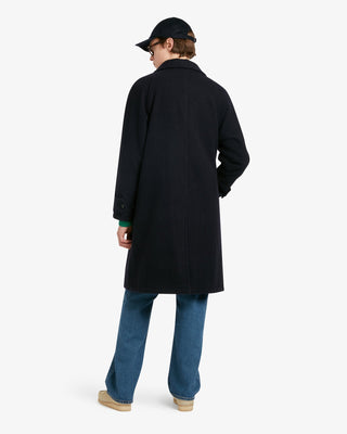 Men's Hynes Wool Overcoat in Navy by Gloverall