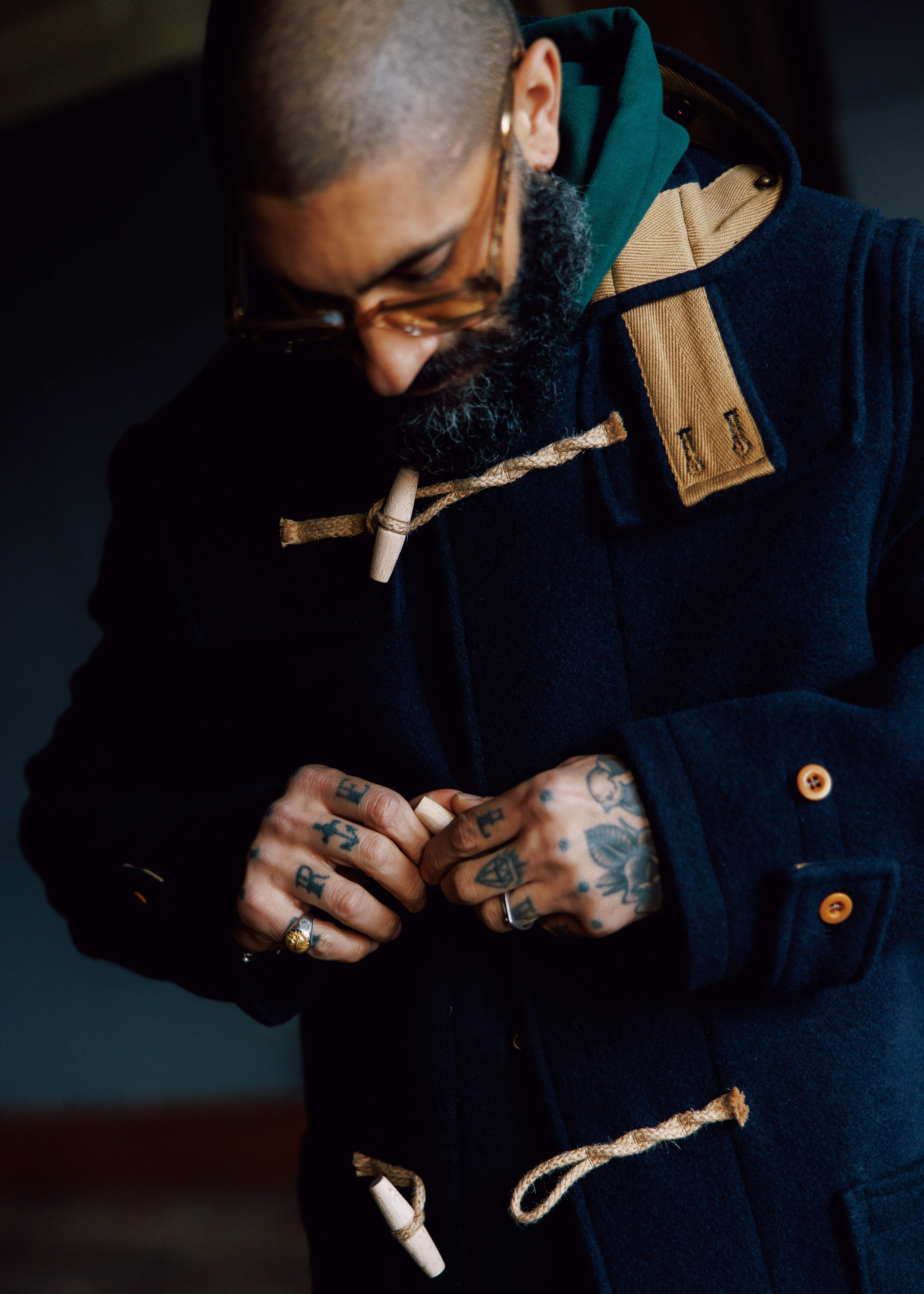 Men's Mid-Length Monty Duffle Coat Navy - Gloverall – Gloverall