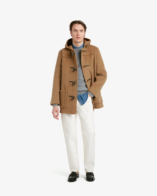 Men's Mid-Length Morris Duffle Coat Camel Buchanan