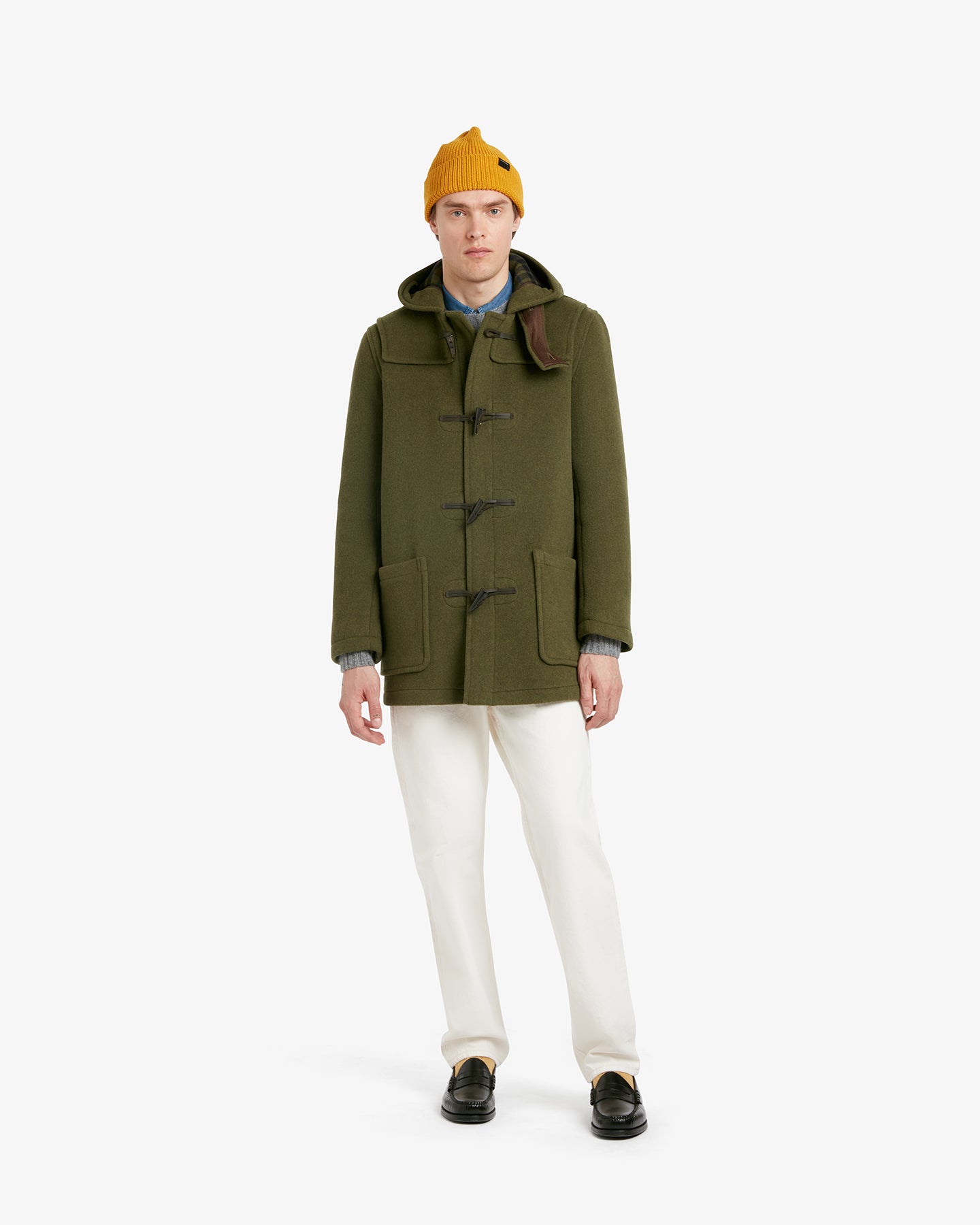 Mid Morris Duffle Coat Loden Check | Gloverall