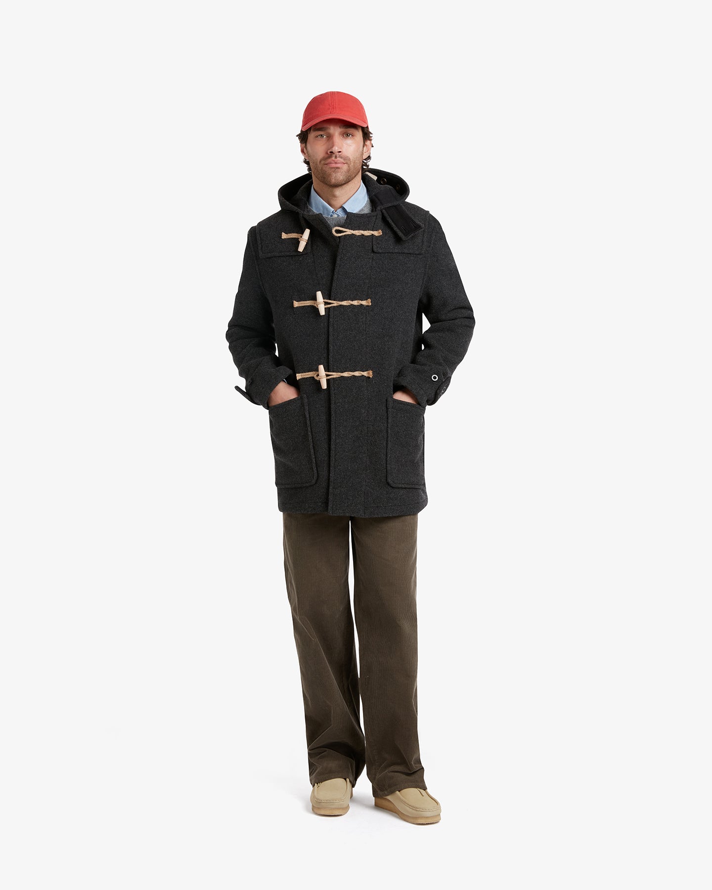 Men's Mid-Length Monty Duffle Coat Charcoal | Gloverall