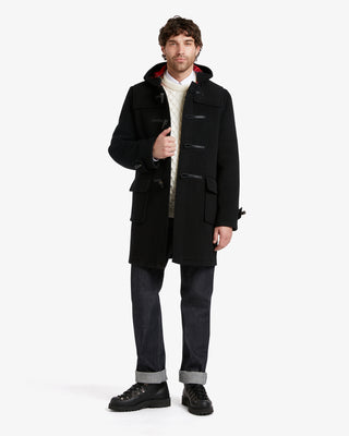 Men's Morris Duffle Coat Black Stewart by Gloverall