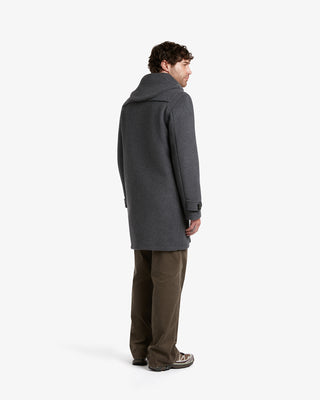 Men's Morris Duffle Coat Grey Black Watch