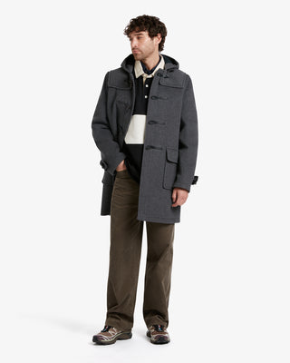 Men's Morris Duffle Coat Grey Black Watch by Gloverall