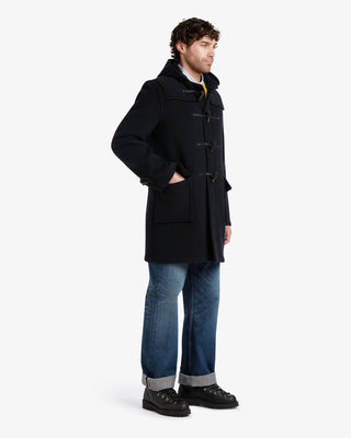 Men's Morris Duffle Coat Navy Black Watch by Gloverall