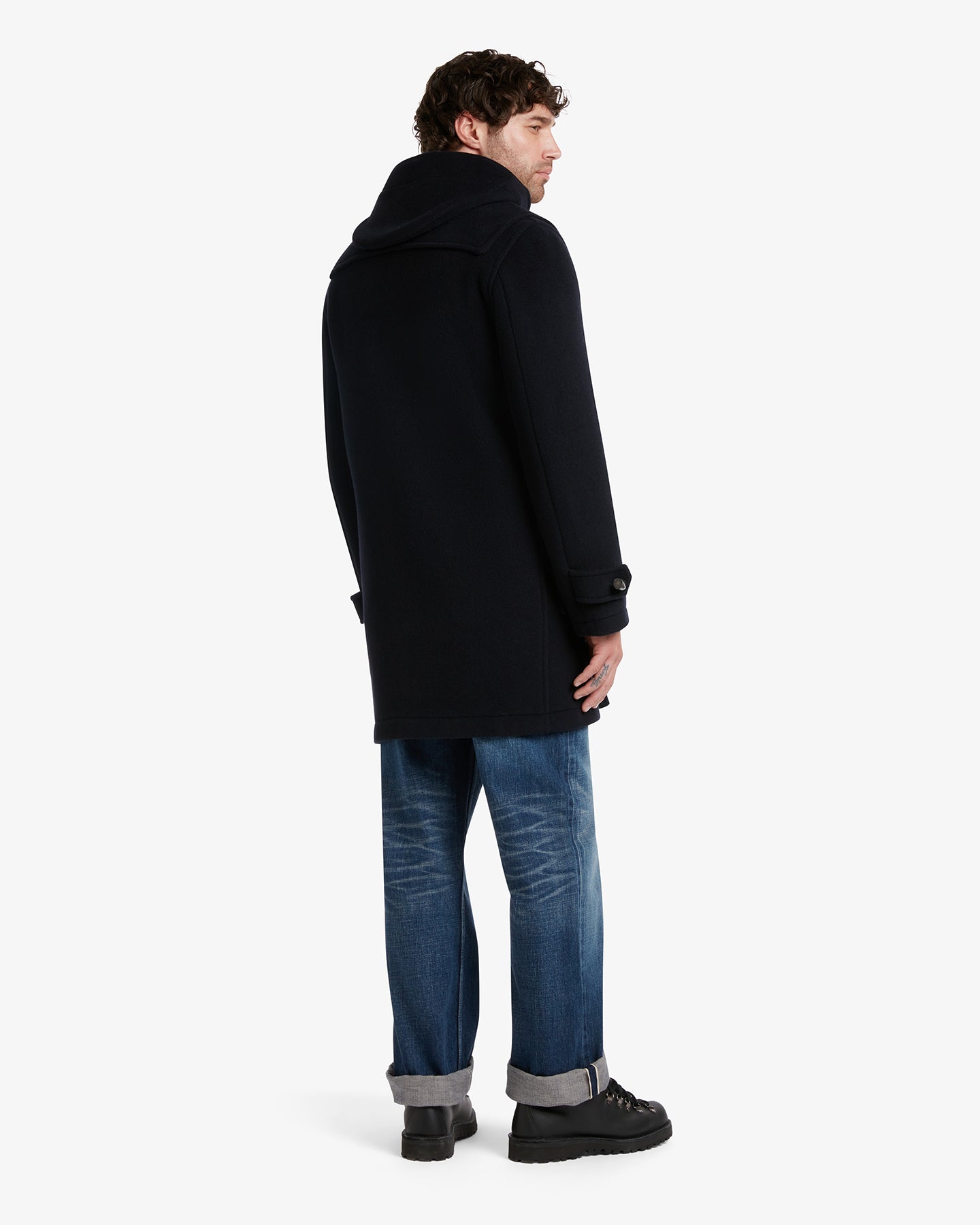 Gloverall ブラック ダッフルコート GB 38 メンズ Morris ダッフルコート ネイビー Black Watch | Gloverall