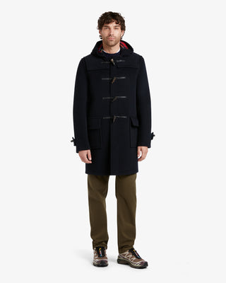 Men's Morris Duffle Coat Navy Royal Stewart by Gloverall