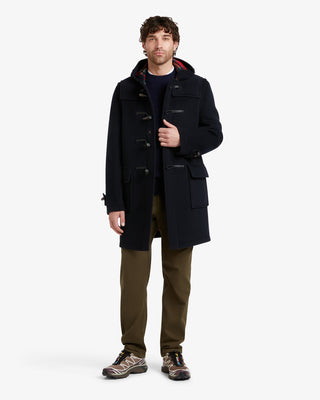 Men's Morris Duffle Coat Navy Royal Stewart by Gloverall