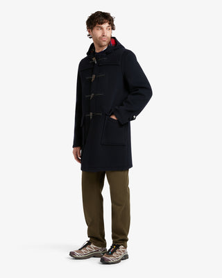Men's Morris Duffle Coat Navy Royal Stewart by Gloverall