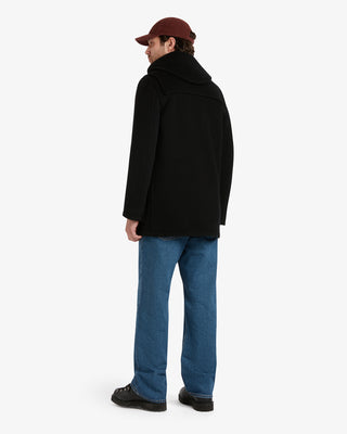 Men's Morris Mid-Length Duffle Coat Black Royal Stewart by Gloverall