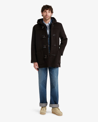 Men's Morris Mid-Length Duffle Coat Brown MacDuff Hunting by Gloverall