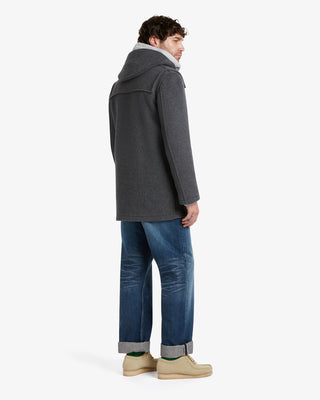 Men's Morris Mid-Length Duffle Coat Grey Black Watch by Gloverall