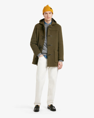 Men's Morris Mid-Length Duffle Coat Loden Check by Gloverall