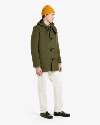 Men's Morris Mid-Length Duffle Coat Loden Check by Gloverall
