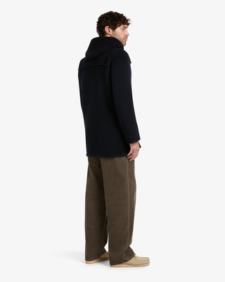 Men's Morris Mid-Length Duffle Coat Navy Black Watch by Gloverall