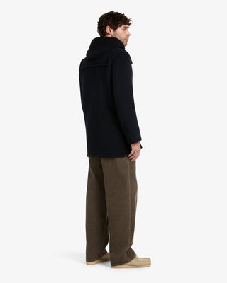 Men's Morris Mid-Length Duffle Coat Navy Black Watch by Gloverall