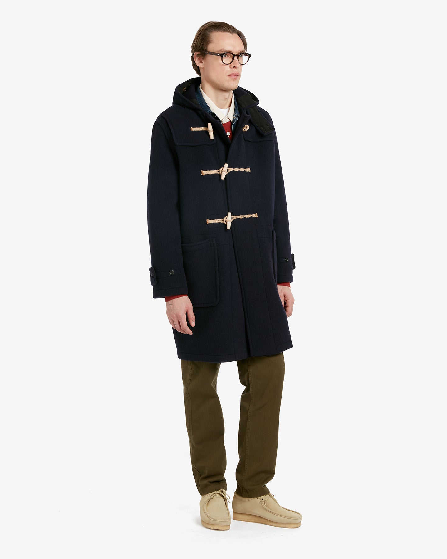 GRENFELL ネイビー ダッフルコート 36 GRENFELL グレンフェル SHERRINGHAM Duffle Coat ダッフルコート