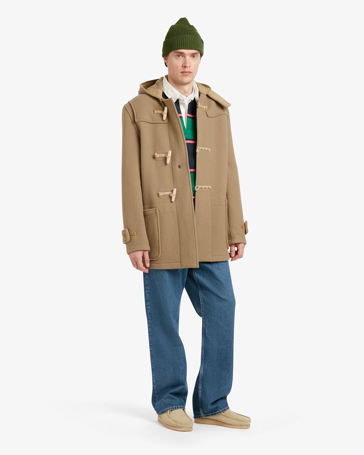 GLOVERALL MID LENGTH MONTY バーガンディ36 ミッドモンティダッフルコートバーガンディ | Gloverall
