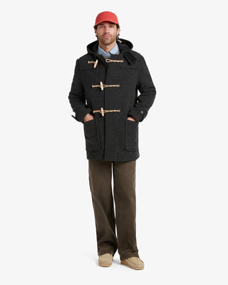 Men's Mid-Length Monty Duffle Coat Charcoal