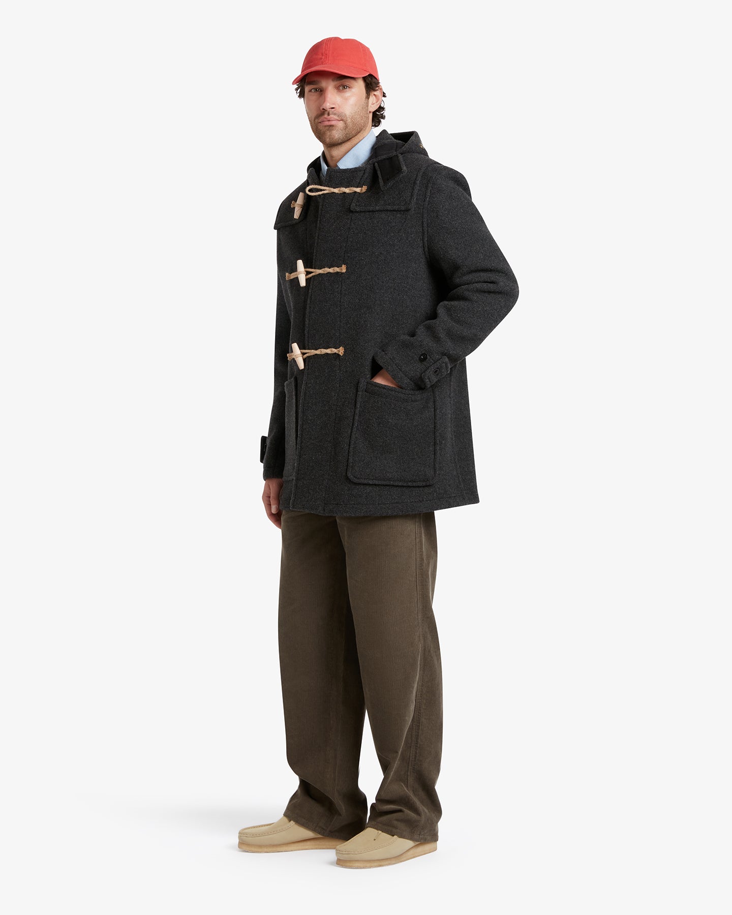 Men's Mid-Length Monty Duffle Coat Charcoal | Gloverall