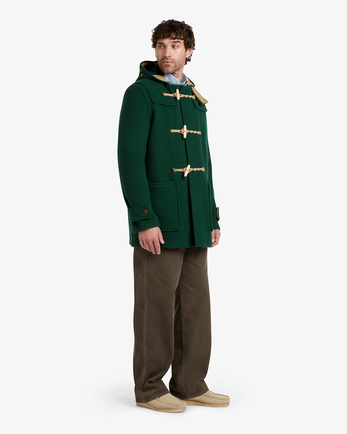 Men's Mid-Length Monty Duffle Coat Pine Green | Gloverall