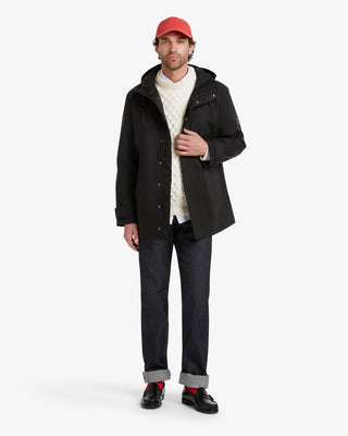 Men's Sharpe Technical Hooded Parka Black by Gloverall
