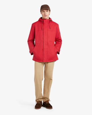 Men's Sharpe Technical Hooded Parka Red by Gloverall