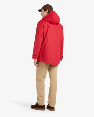 Men's Sharpe Technical Hooded Parka Red by Gloverall