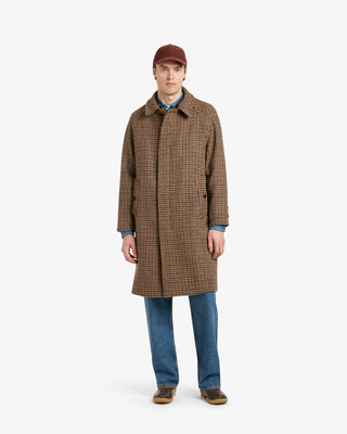 Hynes Harris tweed manteau brun-pas de poule brun