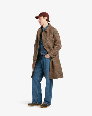 Men's Hynes Harris Tweed® Overcoat Brown Houndstooth