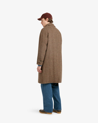 Men's Hynes Harris Tweed® Overcoat Brown Houndstooth