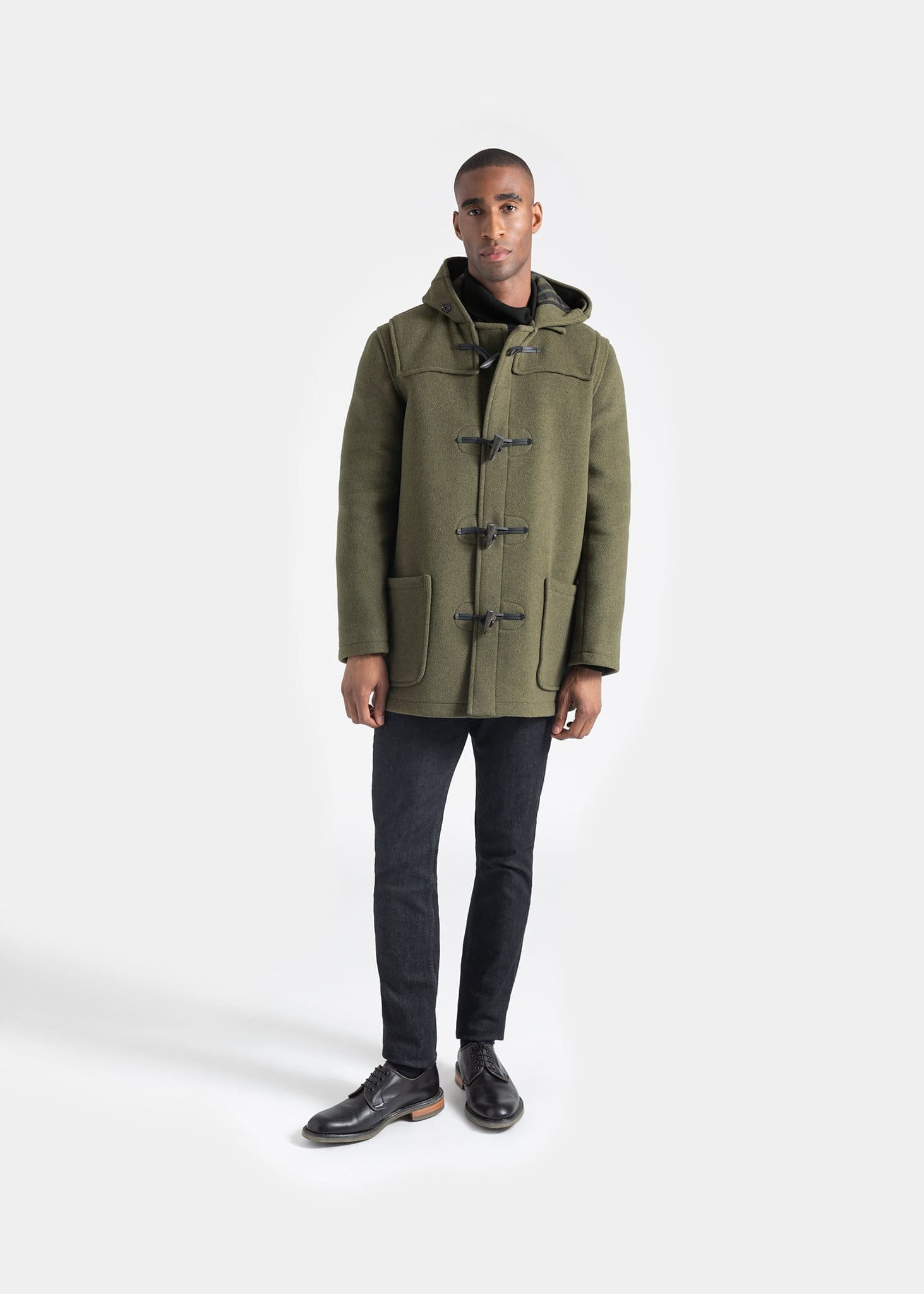 Men's Mid-Length Morris Duffle Coat Loden Gloverall – Gloverall