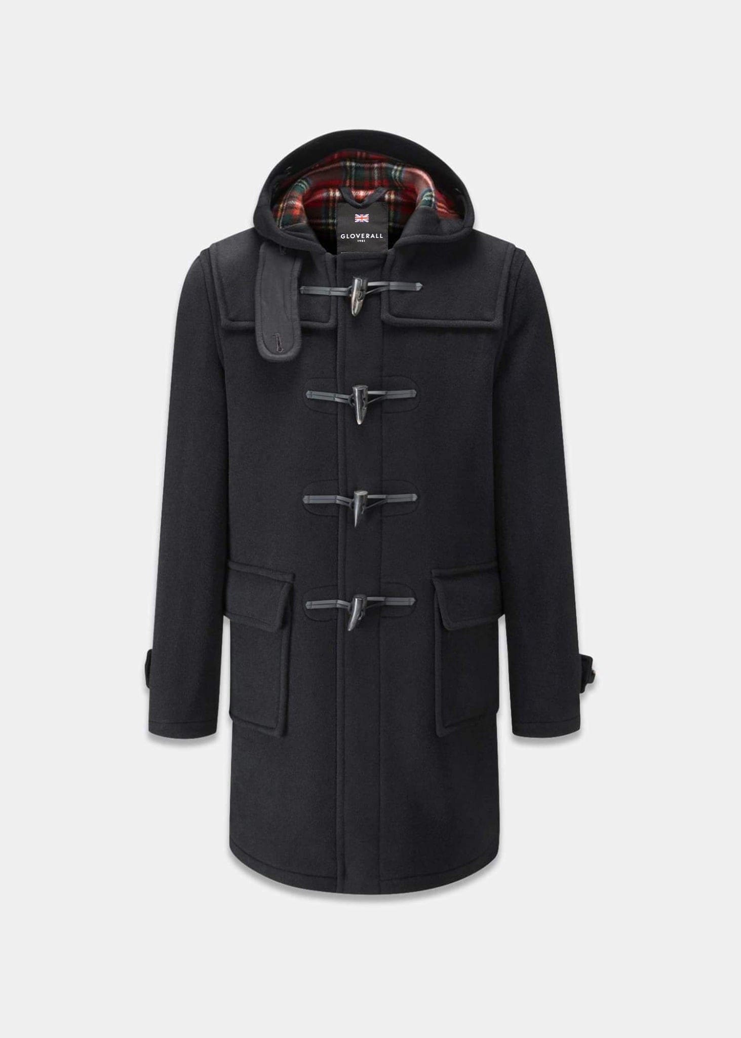 Men's Morris Duffle Coat Black Stewart - Main Image
