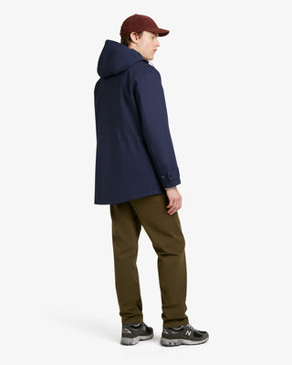 Men's Sharpe Technical Hooded Parka Navy by Gloverall