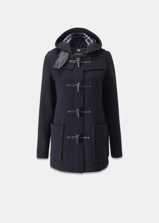 Women's Freda Short Slim Fit Duffle Coat Navy by Gloverall
