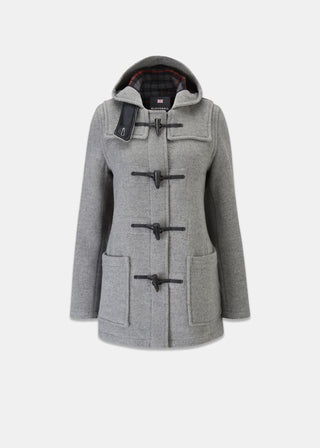 Women's Freda Short Slim Fit Duffle Coat Silver by Gloverall