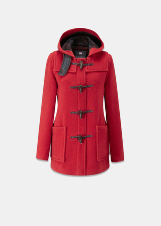 Women's Freda Short Slim Fit Duffle Coat Red by Gloverall