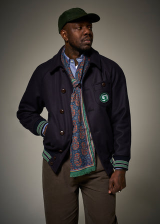 Men's Thompson Varsity Jacket Navy