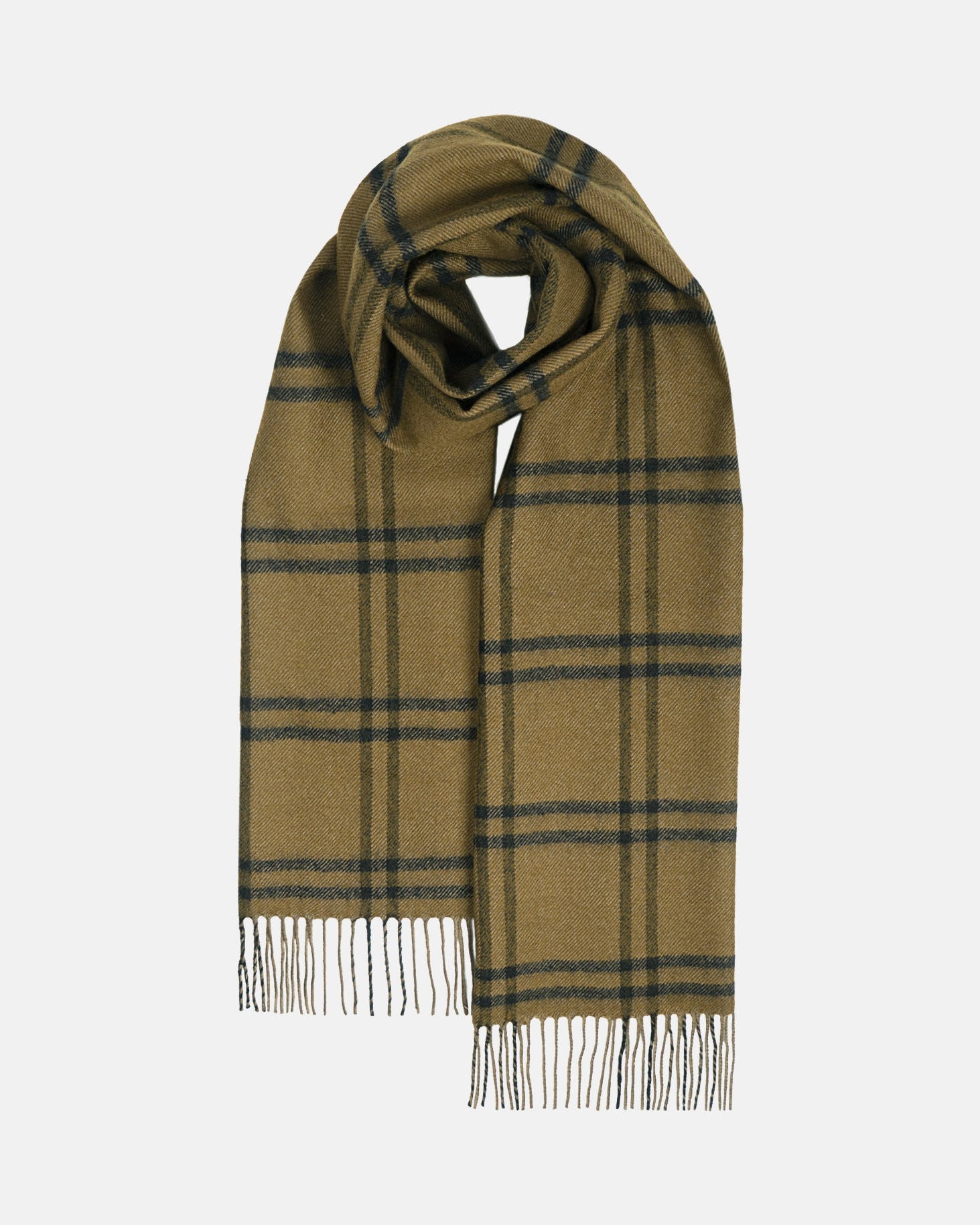 Oversized Lambswool Scarf Check