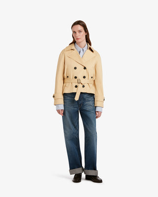 Women's Bacall Cropped Trench Camel