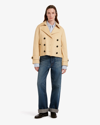 Women's Bacall Cropped Trench Camel by Gloverall