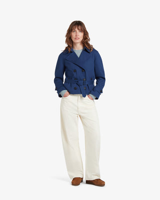 Women's Bacall Cropped Trench Navy