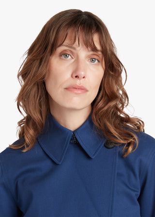 Women's Bacall Cropped Trench Navy by Gloverall
